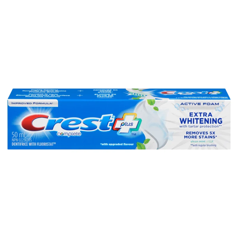 Crest Complete Extra White Clean Mint Toothpaste, 50-mL