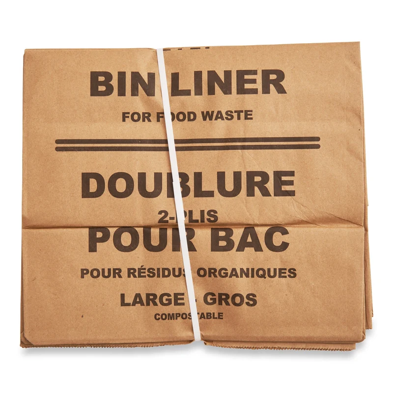 Bag to Earth 2-Ply Bin Liner Food Waste Bag, Large, Brown
