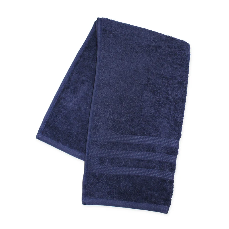 Cleanse Soft Cotton Hand Towel, Navy, 28-in