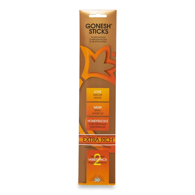 Gonesh Musk Incense Sticks, 30-Pack