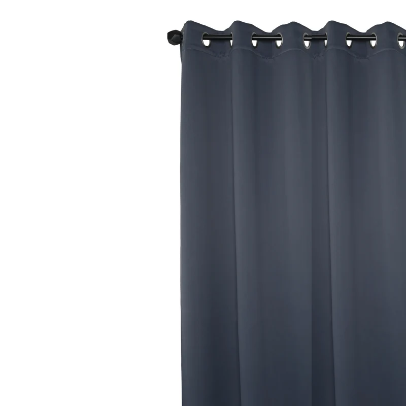 HomeStyles Blackout Curtain, Charcoal, 37-in x 84-in.