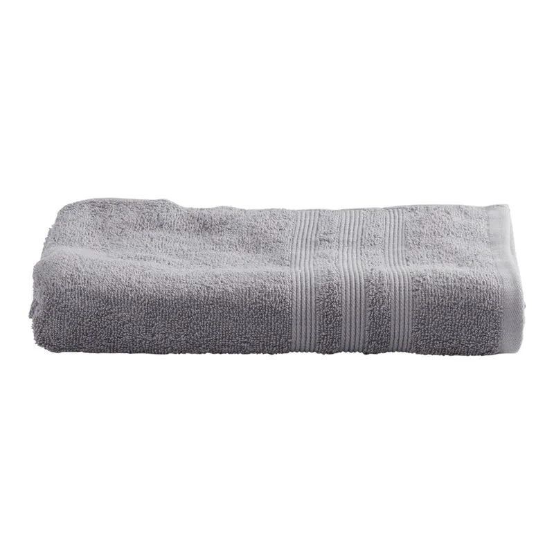 Cleanse Super-Soft Anti-Microbial Cotton Bath Towel, Silver, 27-in x 50-in