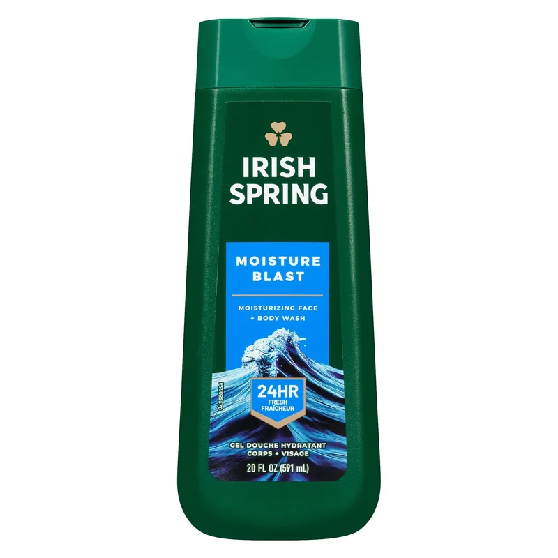 Irish Spring Moisture Blast Moisturizing Face + Body Wash, 591-ml