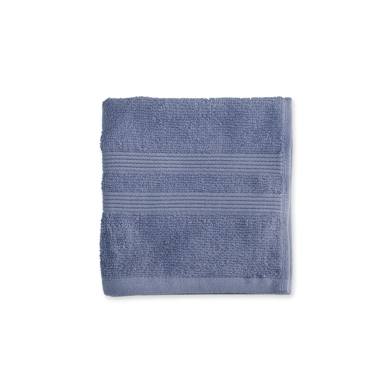 Cleanse Soft Cotton Face Cloth, Steel, 13-in