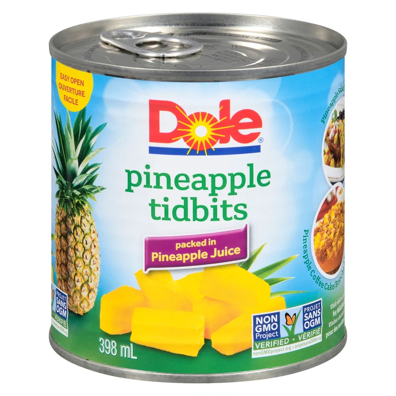 Dole Pineapple Tidbits, 398-ml