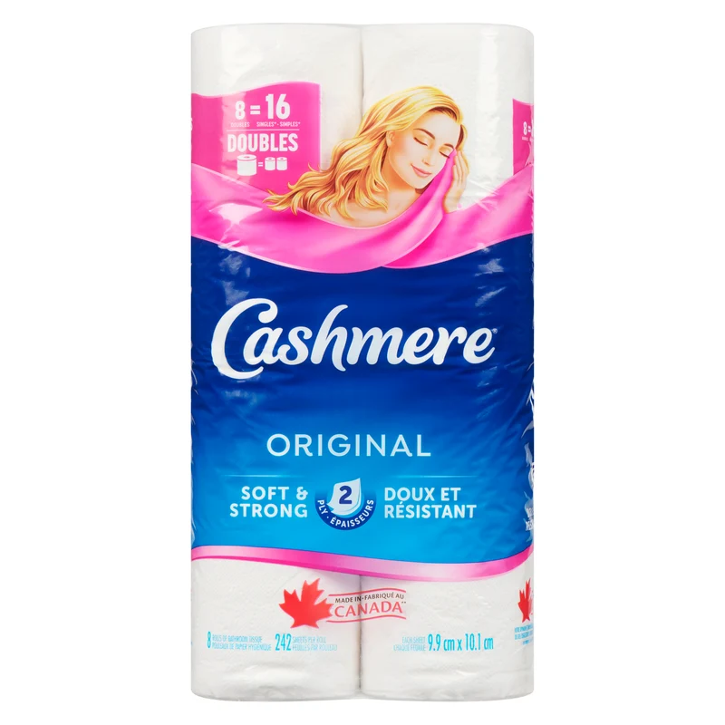 Cashmere 2-Ply Double Roll Bathroom Tissues, 8-Pack