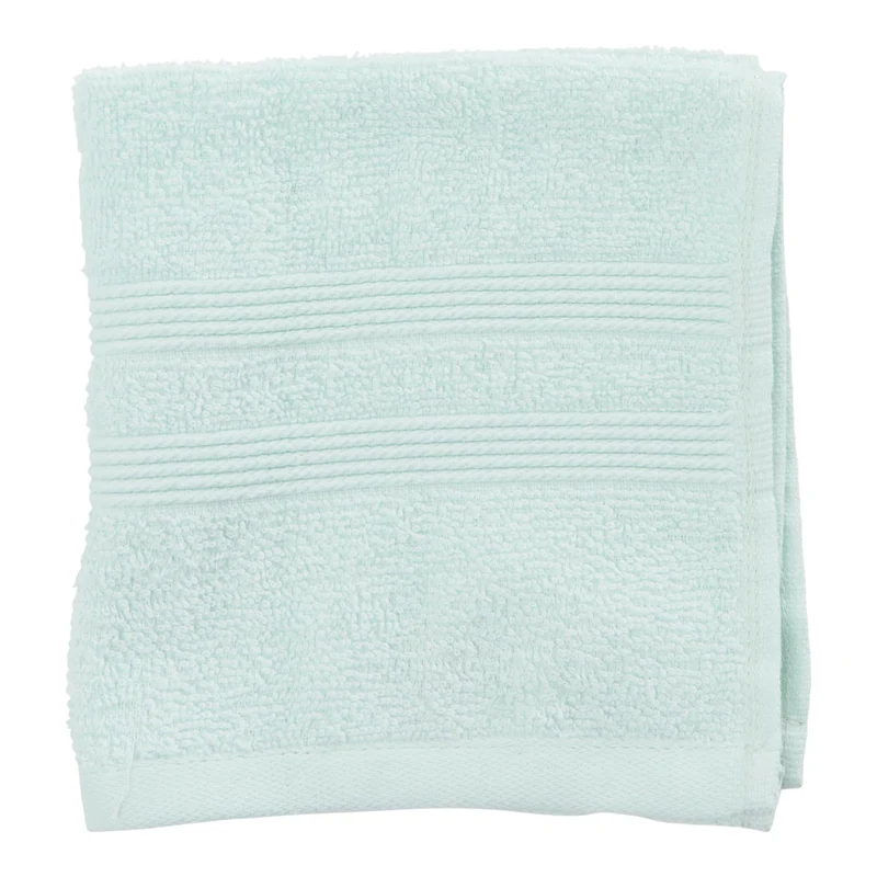 Cleanse Soft Cotton Face Cloth, Aqua, 13-in