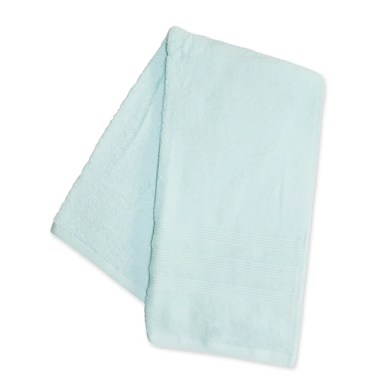 Cleanse Super-Soft Anti-Microbial Cotton Hand Towel, Aqua, 16-in x 28-in