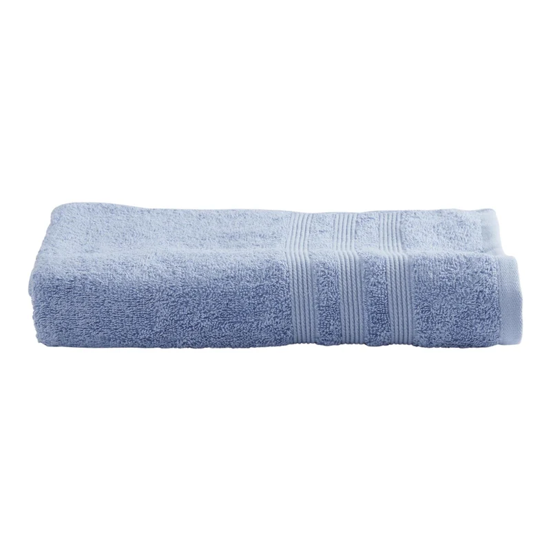 Cleanse Anti-Microbial Cotton Bath Towel, Double Sided Dobby Striped, Steel Blue, 50-in