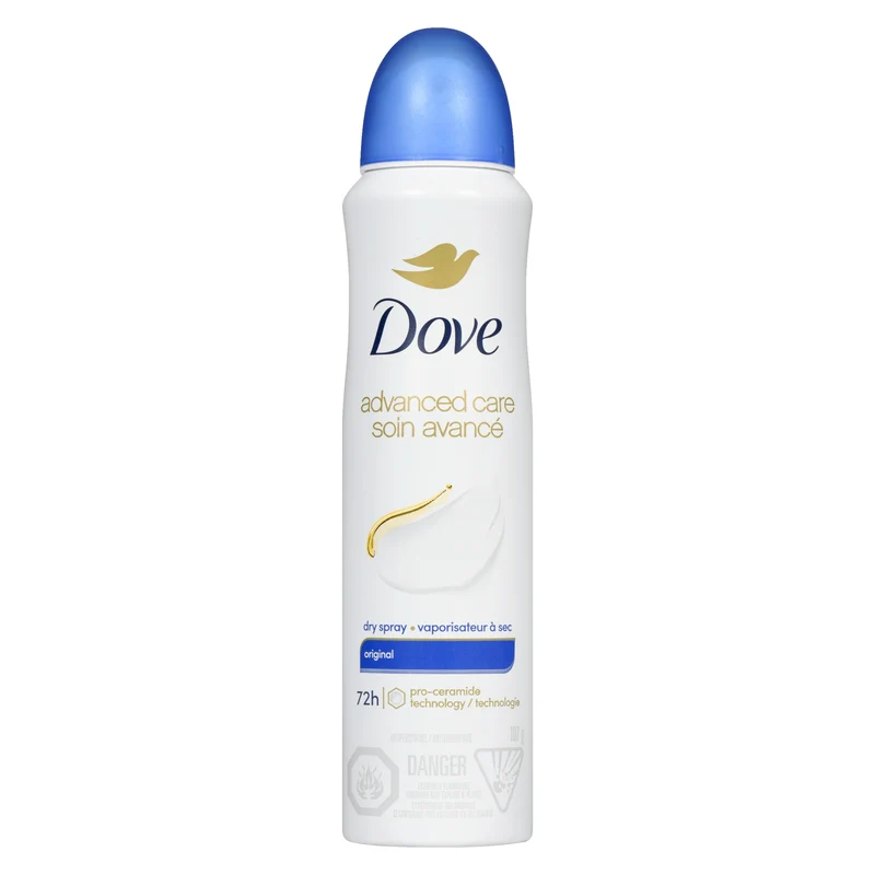 Dove Original Moisturizer Cream and Vitamin E Anti-Perspirant Deodorant Dry Spray, 107-g