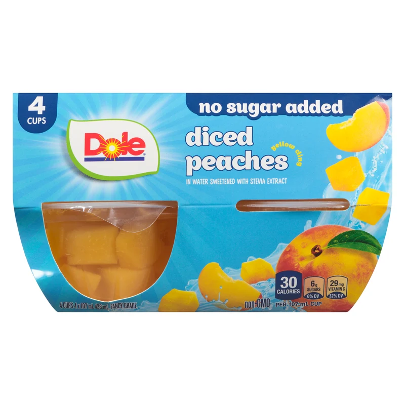 Dole Diced Peaches 4pk. - 492g