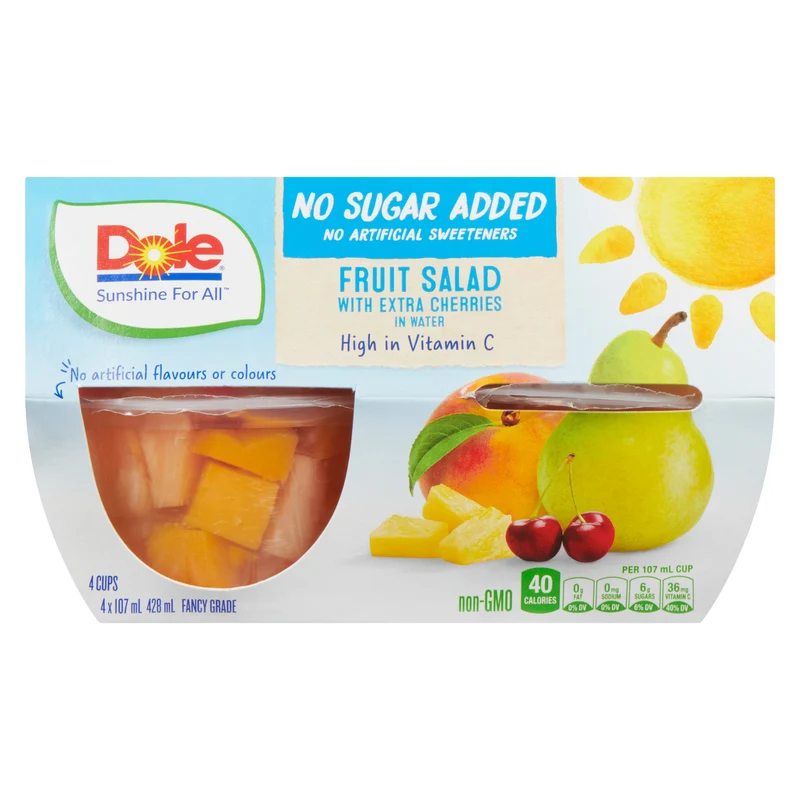 Dole Fruit Salad with Extra Cherries 4pk. - 428ml
