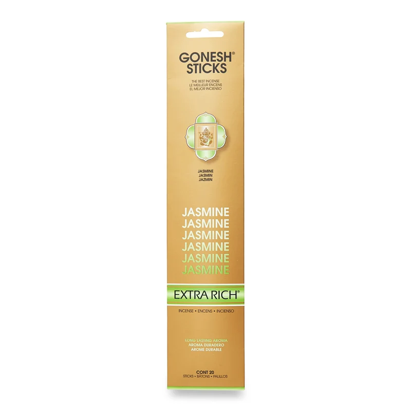 Gonesh Jasmine Incense Sticks, 20-Pack