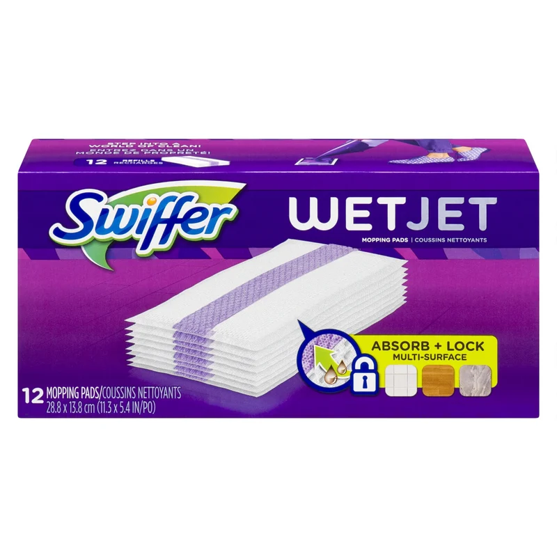 Swiffer Wet Jet Original Mop Pad Refills, 11.3-in x 5.4-in, 12-Pack