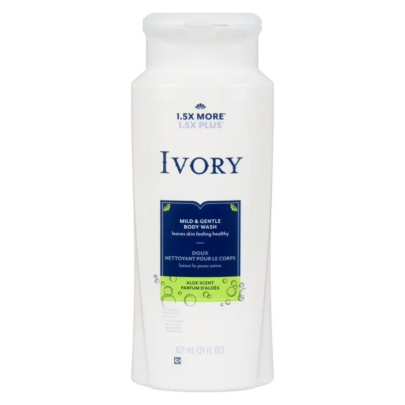 Ivory Clean Aloe Body Wash - 621ml