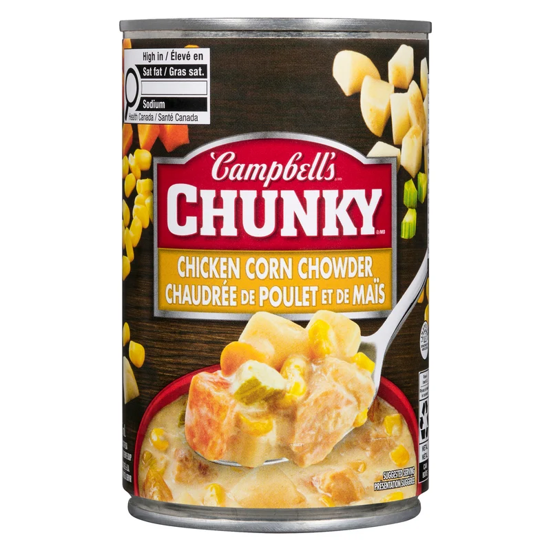 Campbell's Chunky Chicken Corn Chowder Ready to Serve Soup, 515-ml