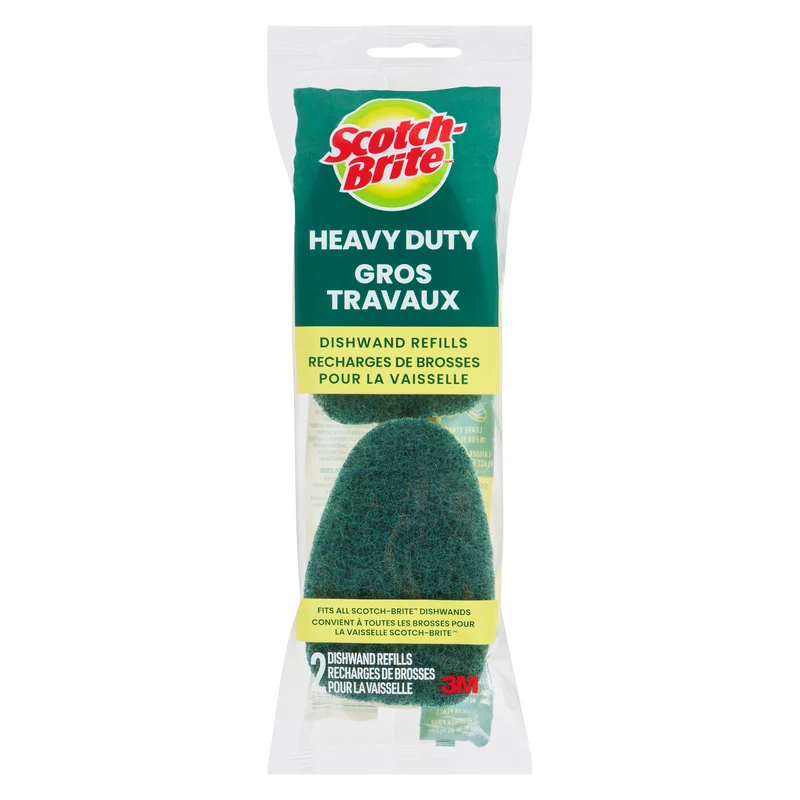 Scotch-Brite Heavy Duty Scrub Dishwand Refills, Green, 2-Pack