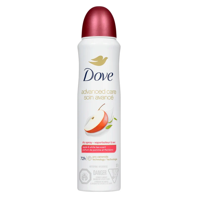 Dove Advanced Care Go Fresh Apple and White Tea Anti-Perspirant Deodorant Dry Spray, 107-g