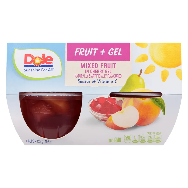 Dole Mixed Fruit in Cherry Gel, 4-Pack, 123g