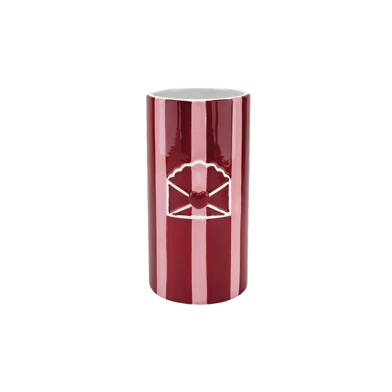 Vase ENVELOPPE rayé rouge