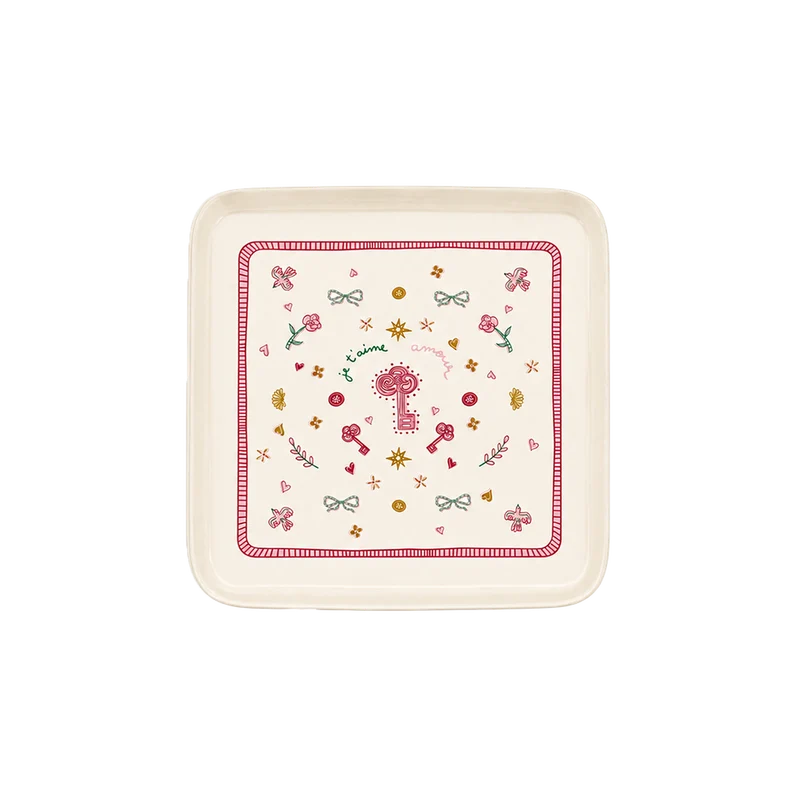 Plateau / vide-poche Porte-bonheur 18 x 18 cm