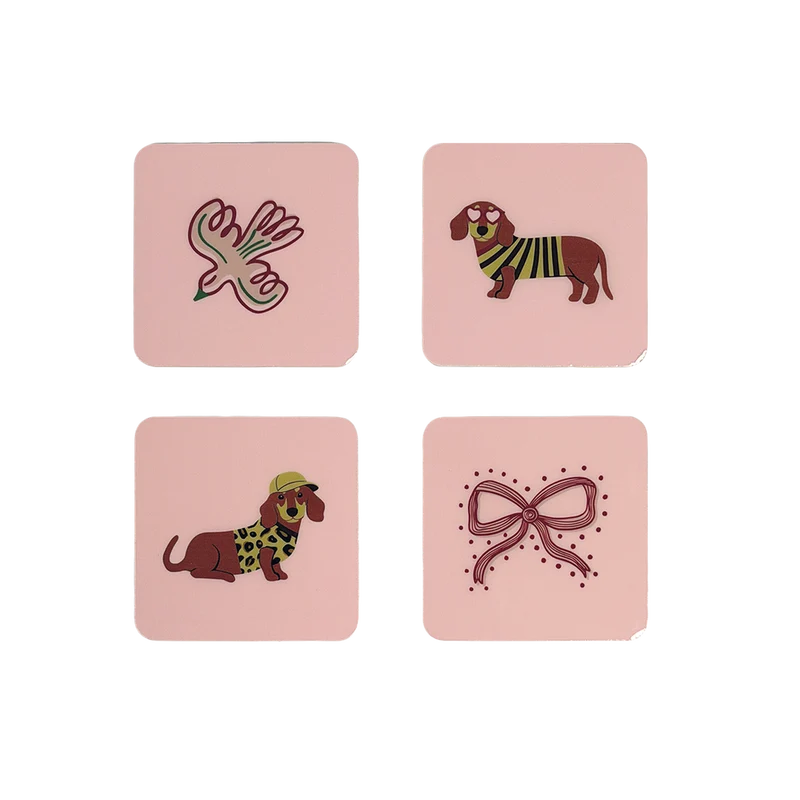 Set de 4 dessous de verre TECKEL