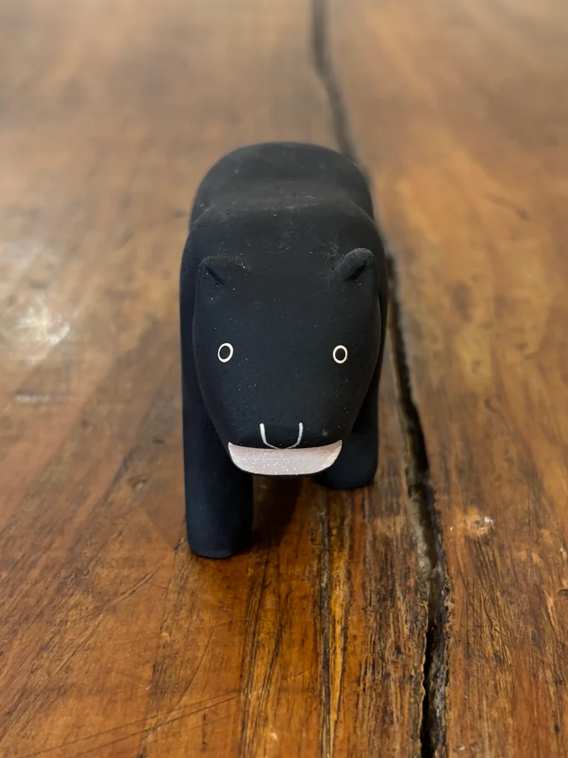 Panthère Noire Figurine en Bois - T-Lab.