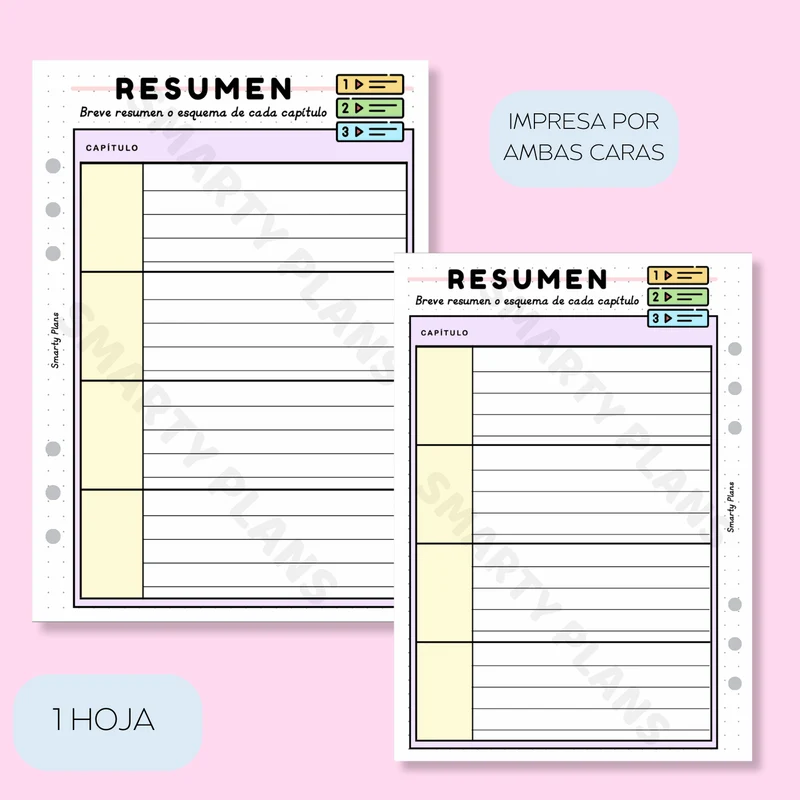 Plantilla Individual Escritores - Resumen Capítulos