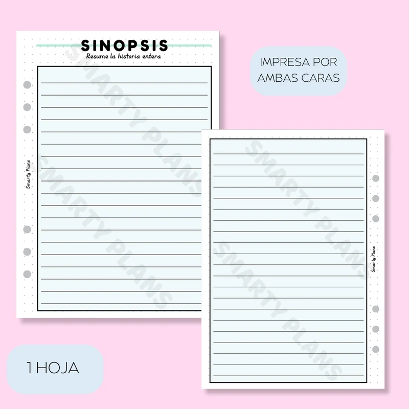 Plantilla Individual Escritores - Sinopsis