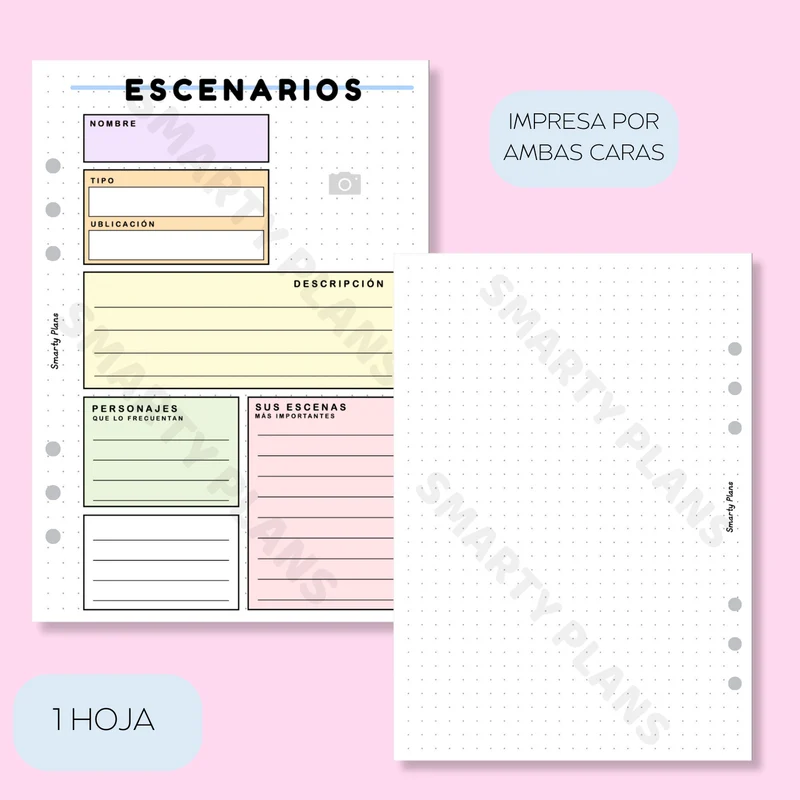 Plantilla Individual Escritores - Guía de Escenarios