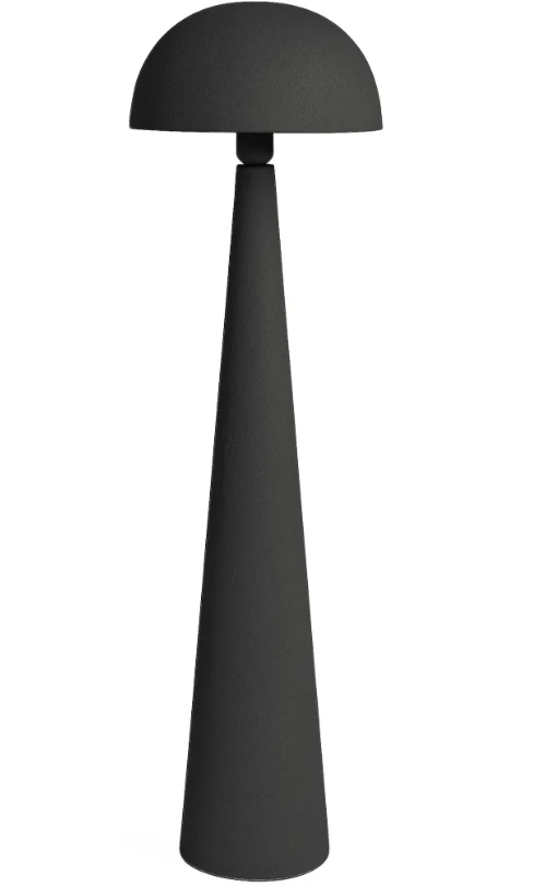 Lampe sur pied champignon en fer texturé
