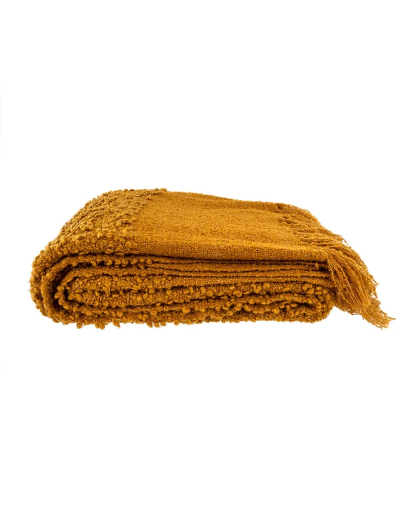 Jeté CHALET BOUCLÉ ocre