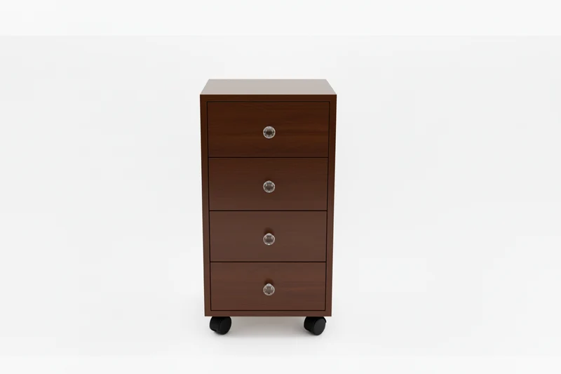 Commode bois 4 tiroirs wengé