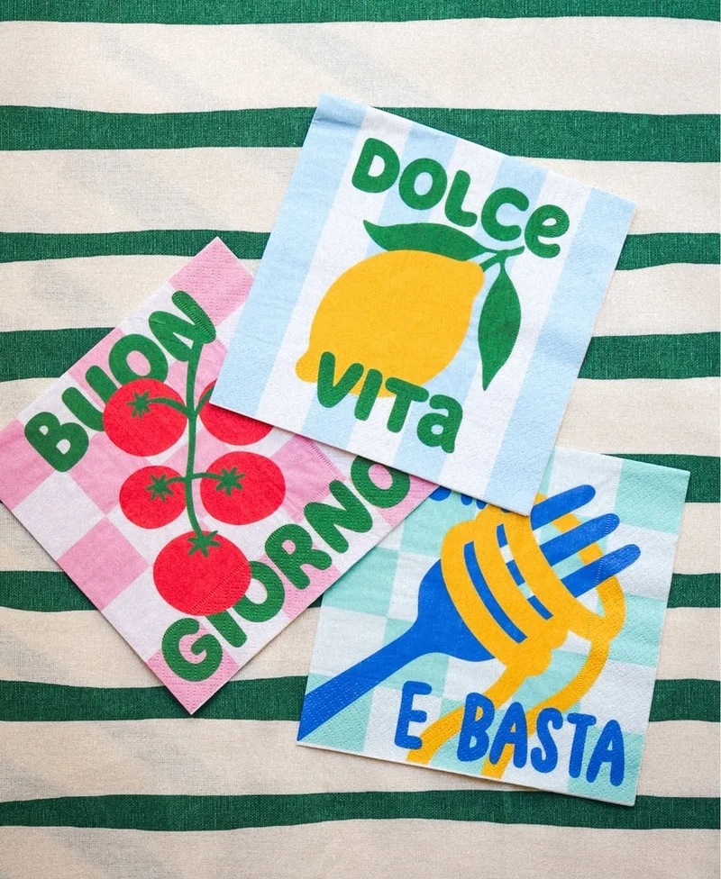 Serviettes en papier Pasta e Basta