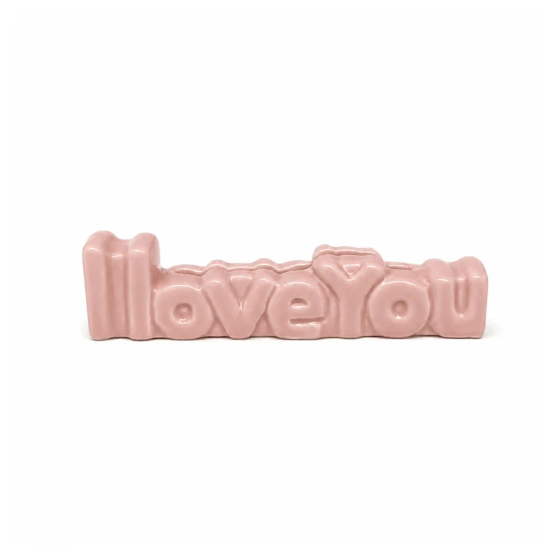 Porte-photo I Love You rose