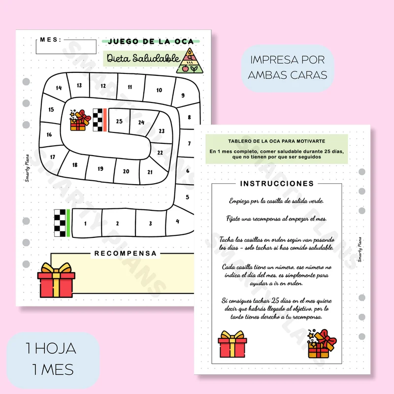 Plantilla Mensual - Oca Dieta Saludable