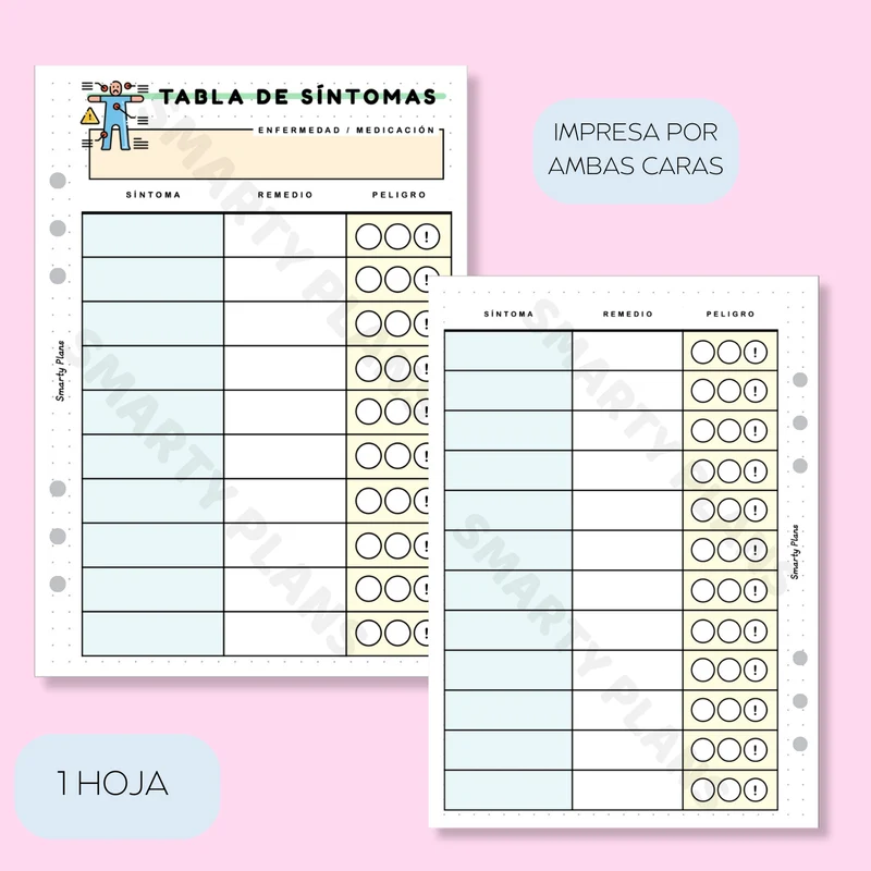 Plantilla Individual - Tabla de Síntomas