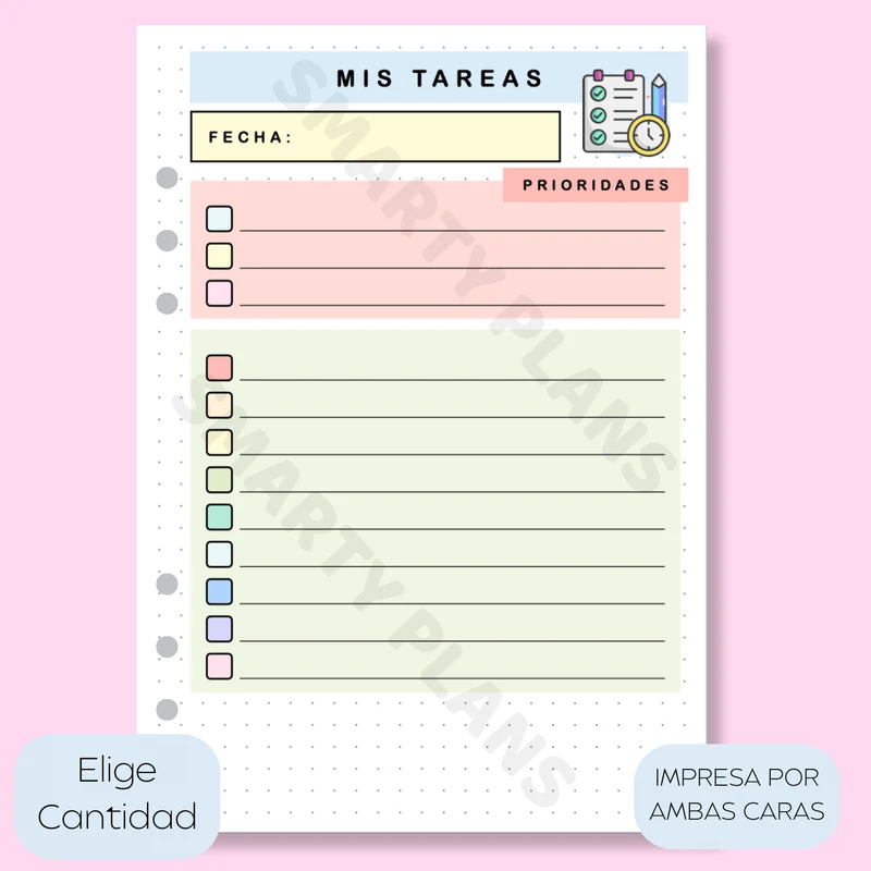 Plantilla Individual - Mis Tareas / To do List Rainbow