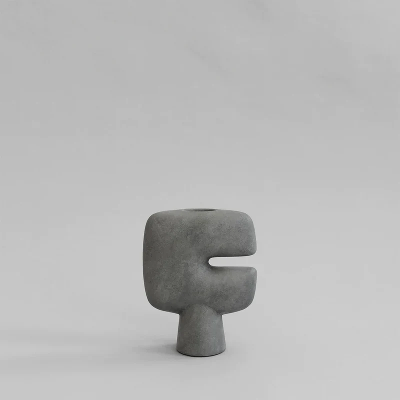 Vase décoratif Tribal Mini | Gris Foncé