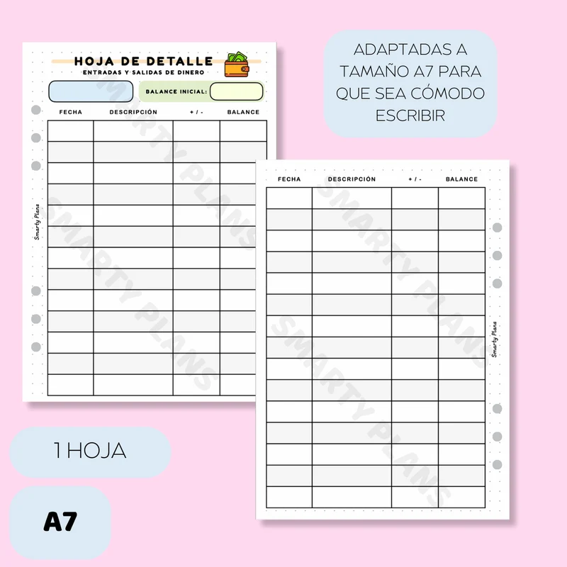Plantilla A7 - Finanzas - Hojas de Detalle