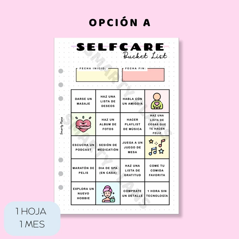 Plantilla Individual - Bucket List Selfcare