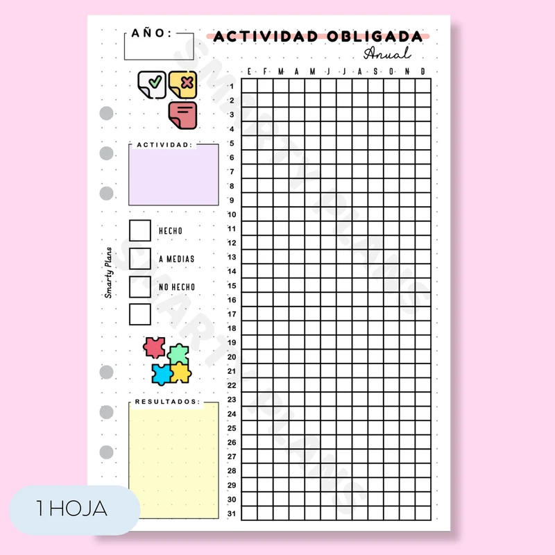 Hoja Anual - Actividad Obligada