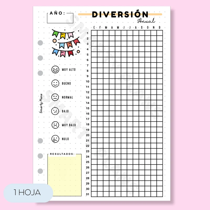 Hoja Anual - Diversión