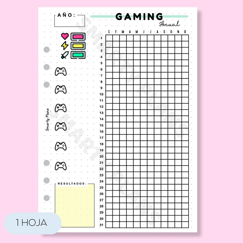 Hoja Anual - Gaming