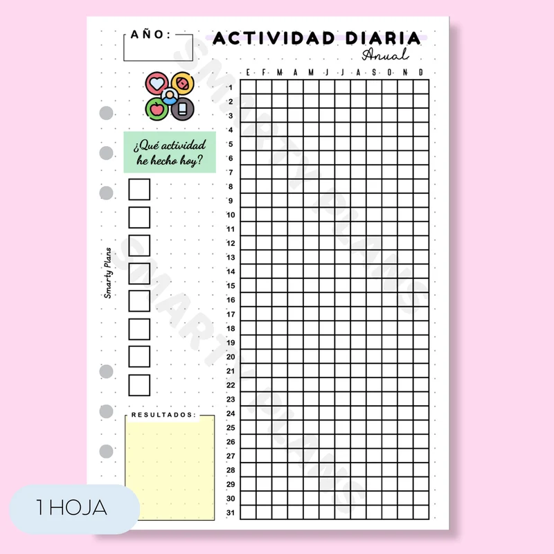 Hoja Anual - Actividad Diaria