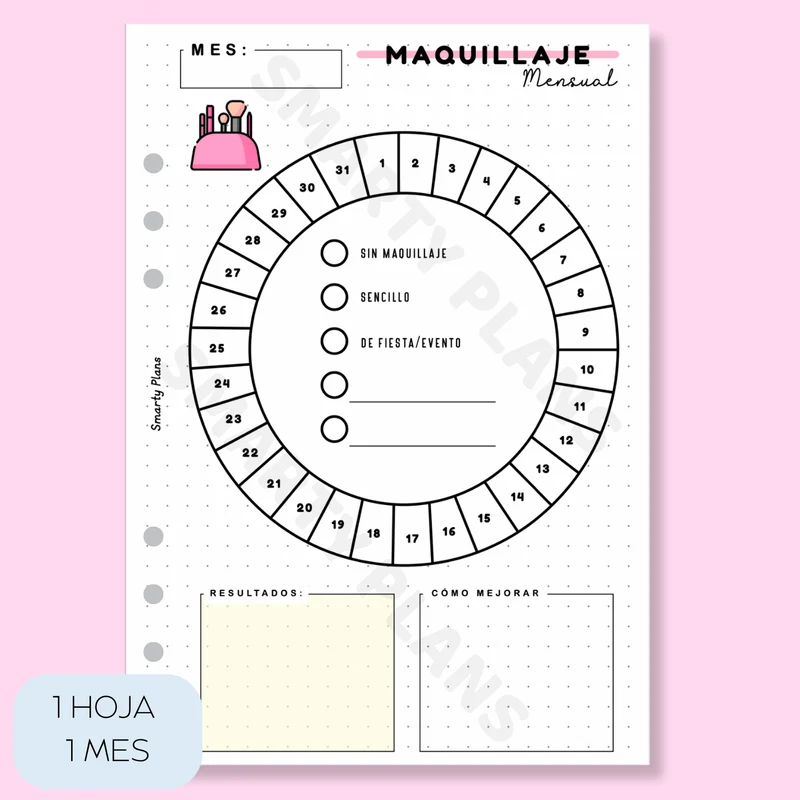 Plantilla Mensual - Maquillaje