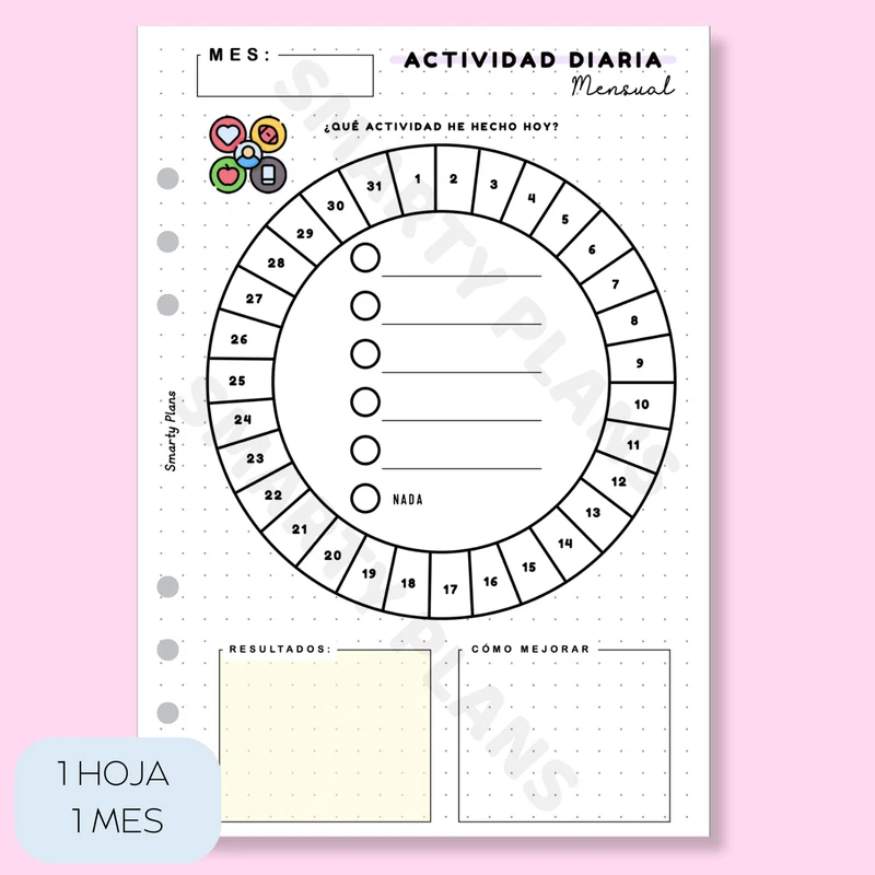 Plantilla Mensual - Actividad Diaria