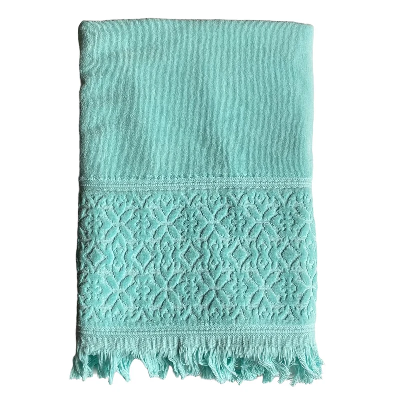 Serviette de bain éponge velours unie - Romance - 90x170cm