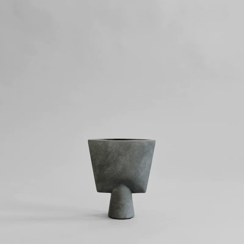 Vase décoratif Triangle Mini | Gris Foncé