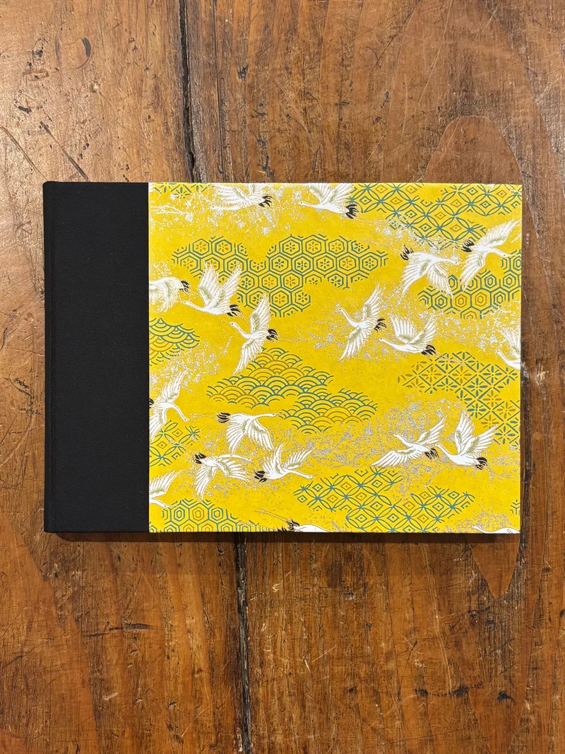 Carnet Aquarelle Moyen Grue Jaune - Legatoria La Carta